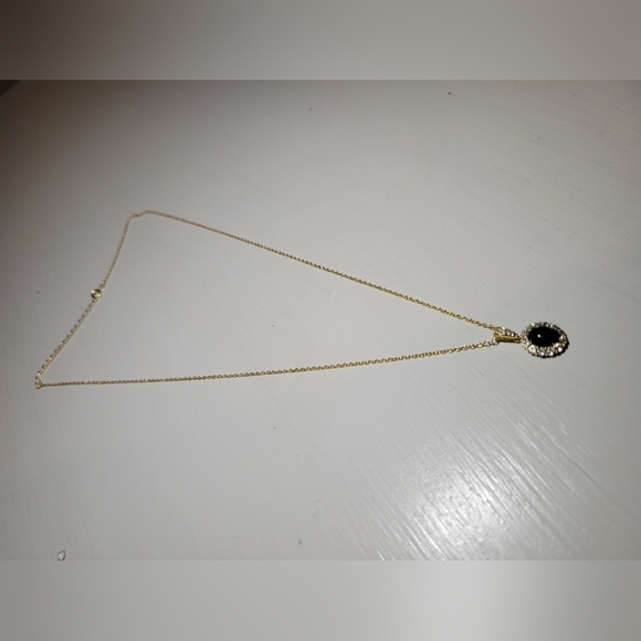 Black Opal Cetus Pendant Necklace with 18k Gold Plated Chain - Picture 3 of 6